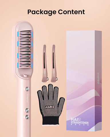 Hair Straightener Brush S10 Pink