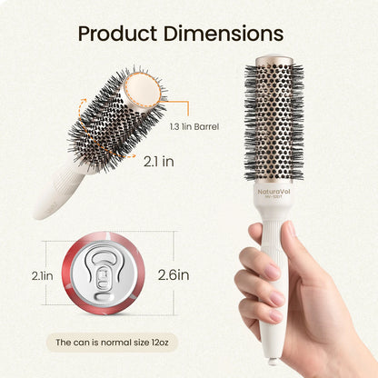 Naturavol Ceramic Ionic Round Blowout Brush - Desert Titanium