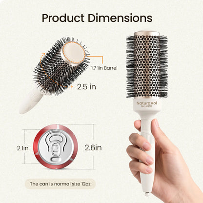 Naturavol Ceramic Ionic Round Blowout Brush - Desert Titanium