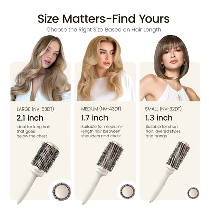 Naturavol Ceramic Ionic Round Blowout Brush - Desert Titanium
