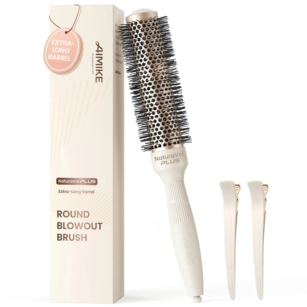 Ceramic Ionic Round Blowout Hair Brush - Desert Titanium