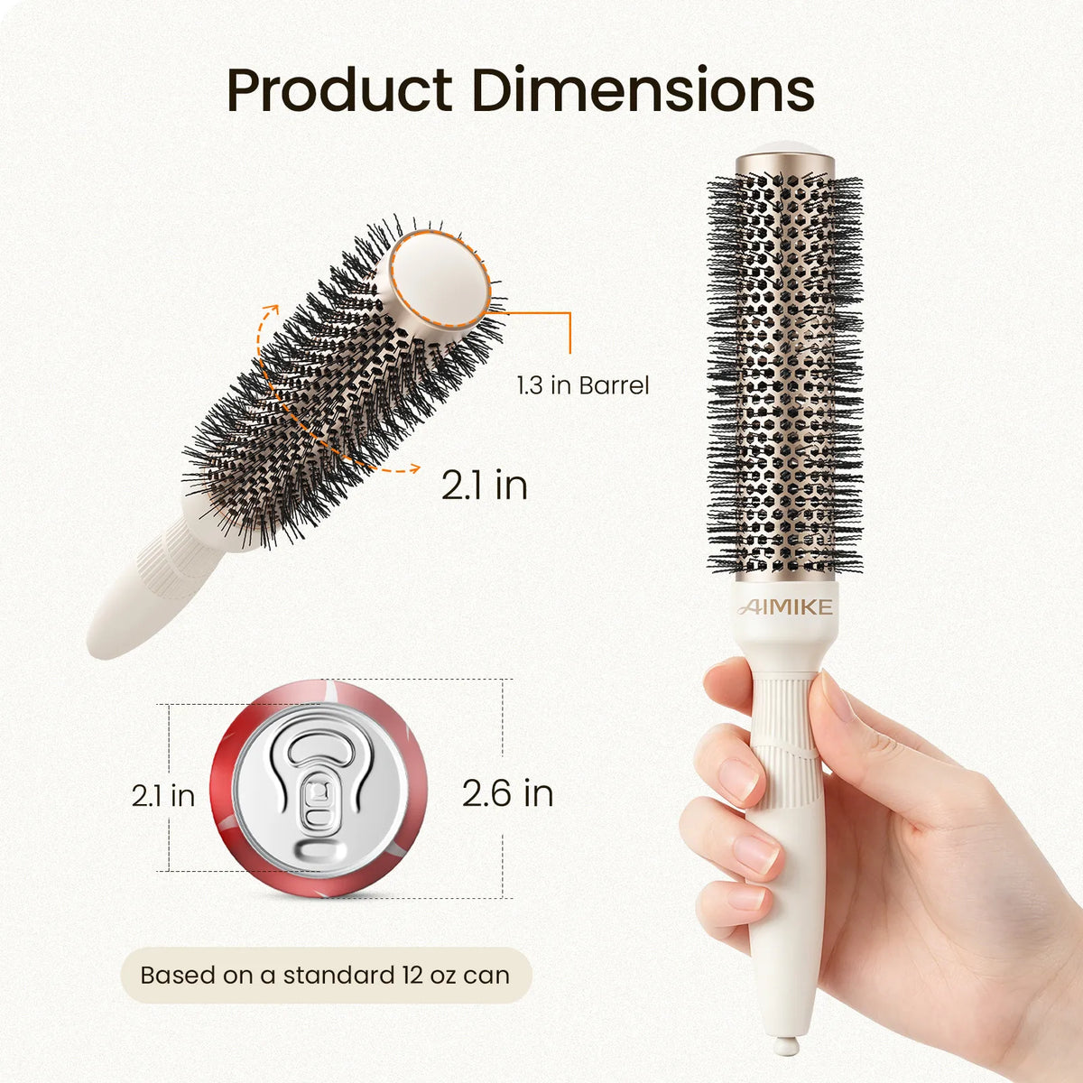 NaturaVol PLUS Extra-Long Ceramic Round Brush - Desert Titanium XL Series