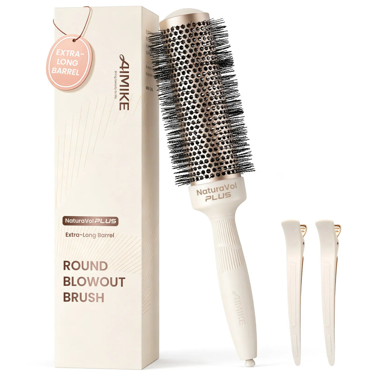 Ceramic Ionic Round Blowout Hair Brush - Desert Titanium