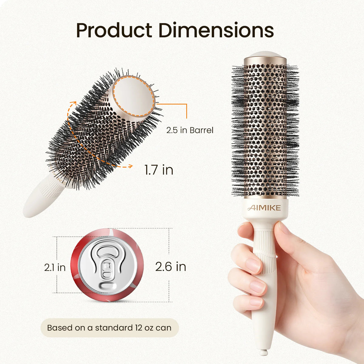 NaturaVol PLUS Extra-Long Ceramic Round Brush - Desert Titanium XL Series
