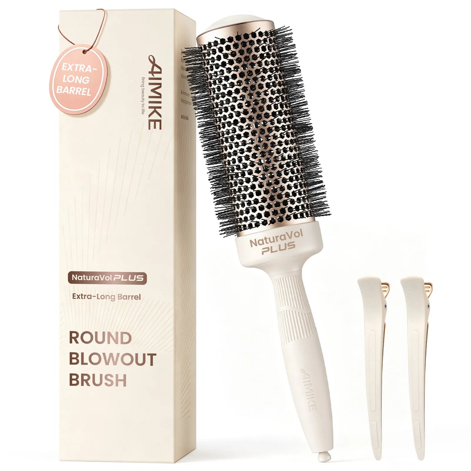 NaturaVol PLUS Extra-Long Ceramic Round Brush - Desert Titanium XL Series