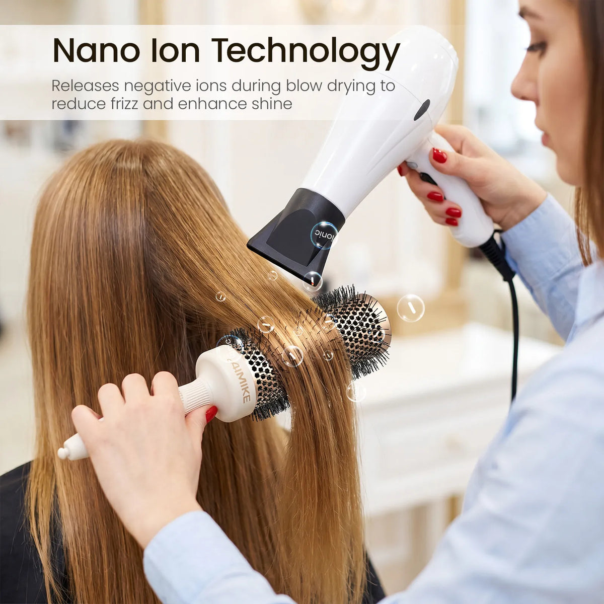 NaturaVol PLUS Extra-Long Ceramic Round Brush - Desert Titanium XL Series
