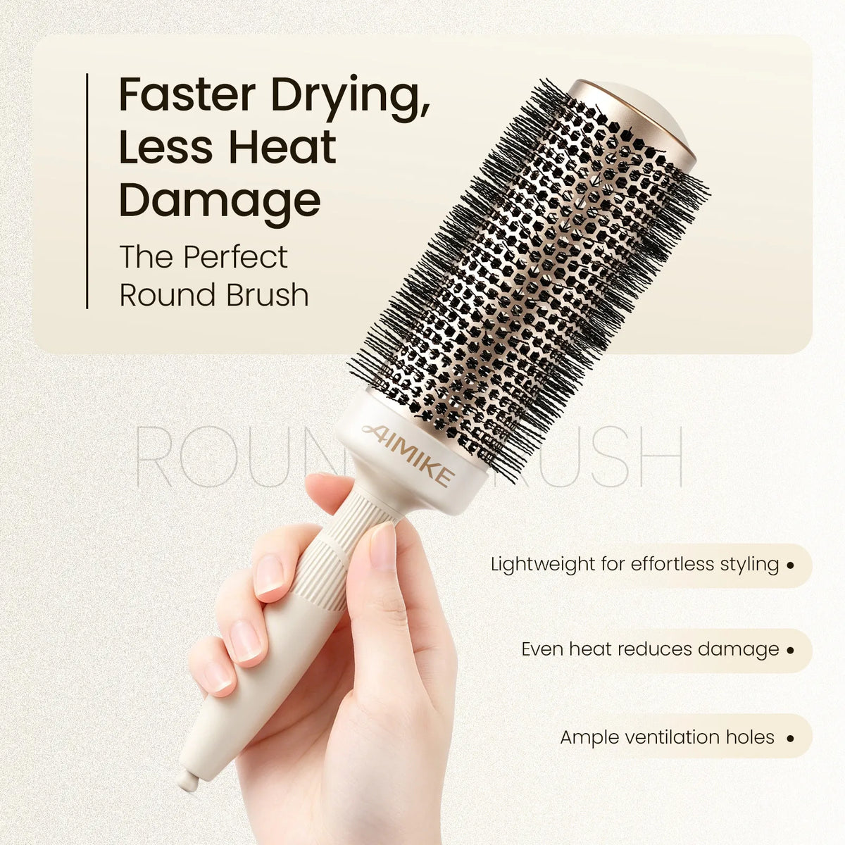 NaturaVol PLUS Extra-Long Ceramic Round Brush - Desert Titanium XL Series
