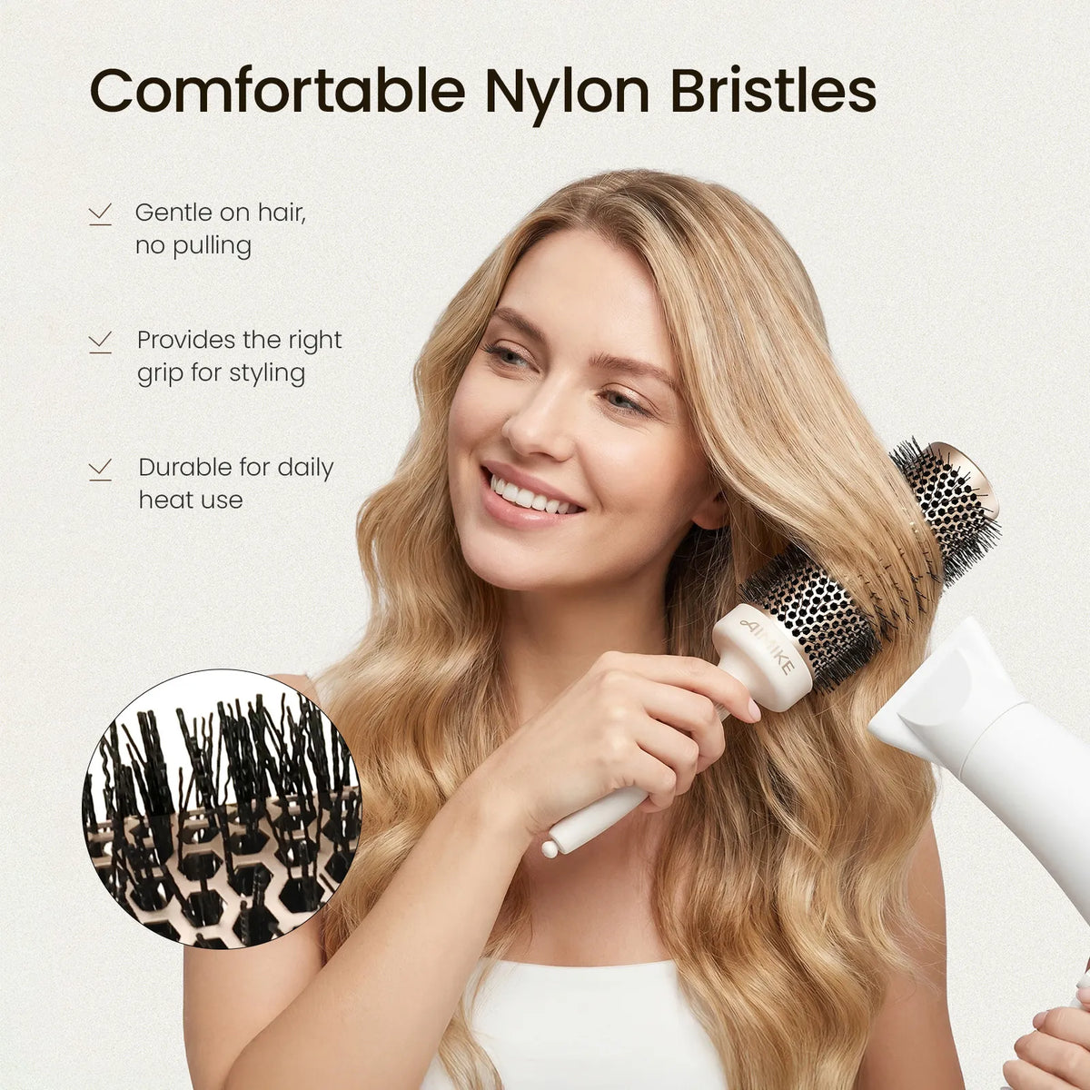 NaturaVol PLUS Extra-Long Ceramic Round Brush - Desert Titanium XL Series
