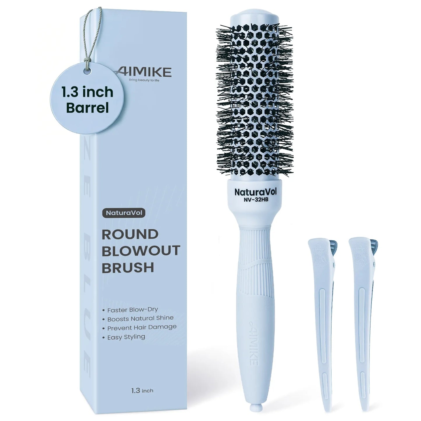 Naturavol Nylon Bristle Round Brush (Morandi Color)