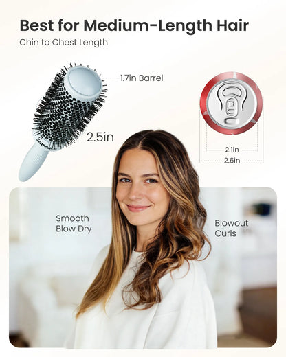 Naturavol Nylon Bristle Round Brush (Morandi Color)