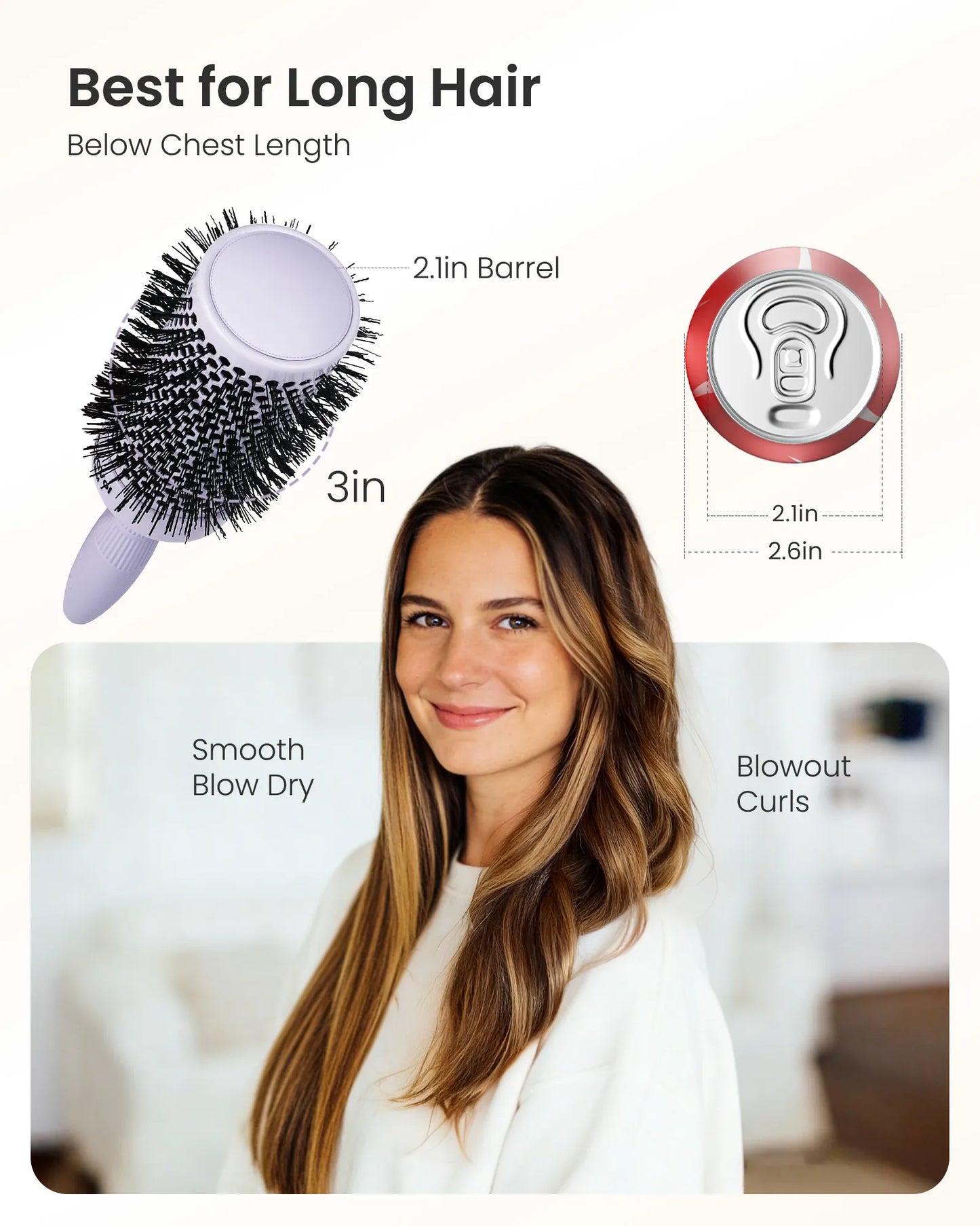 Naturavol Nylon Bristle Round Brush (Morandi Color)