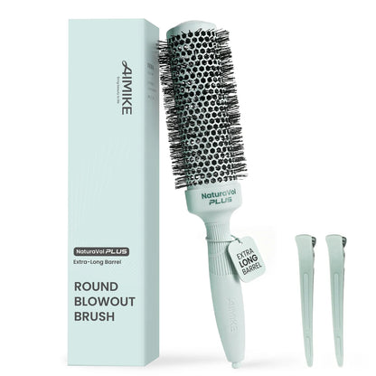 NaturaVol PLUS Extra-Long Ceramic Round Brush - Sage Green XL Series