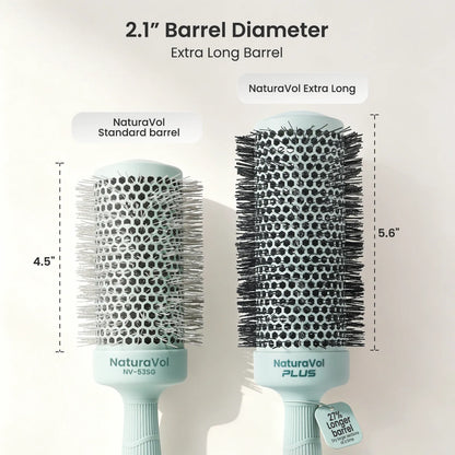 NaturaVol PLUS Extra-Long Ceramic Round Brush - Sage Green XL Series