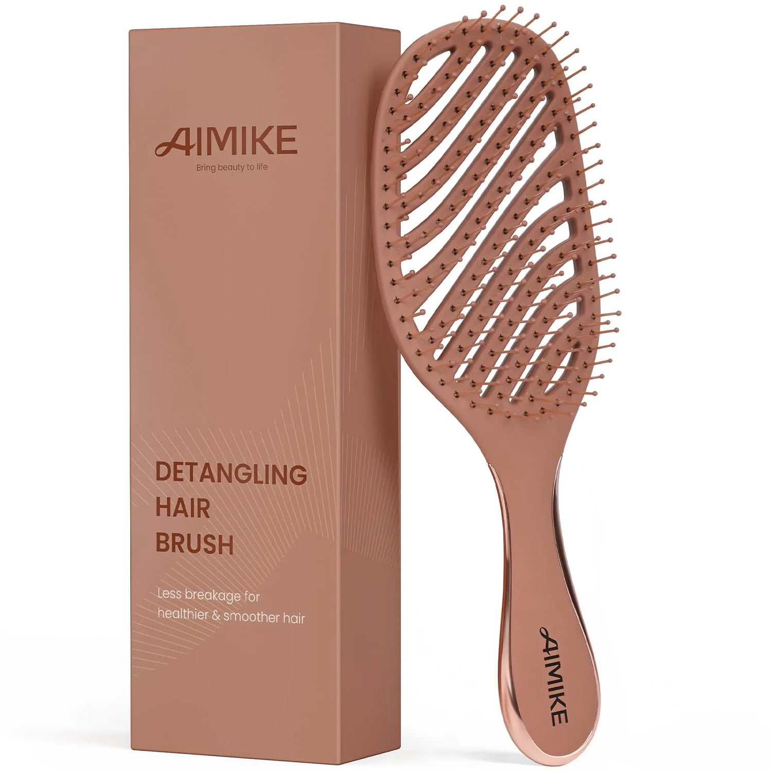 Luxe Wet & Dry Vented Detangling Brush - Mocha Mousse