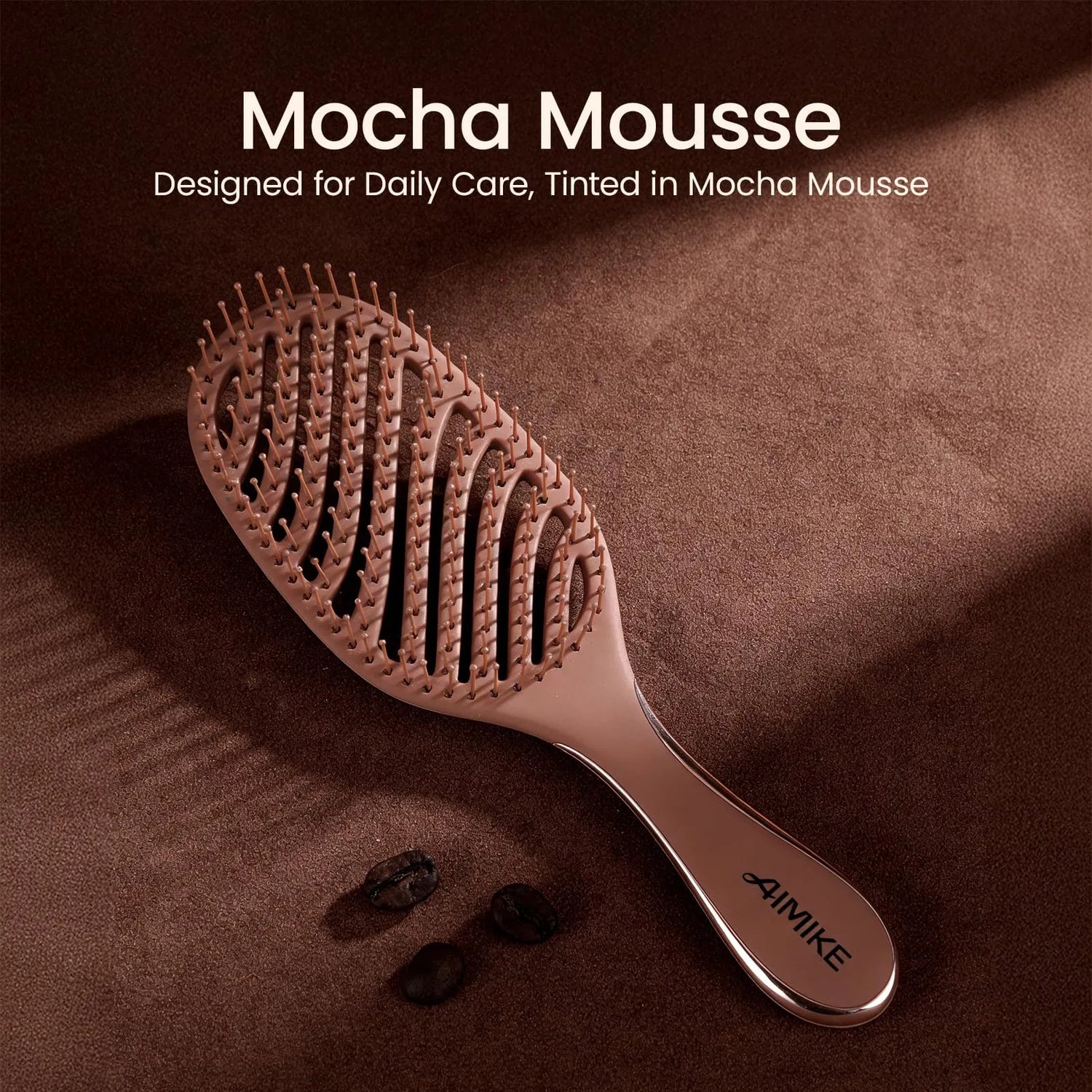 Luxe Wet & Dry Vented Detangling Brush - Mocha Mousse