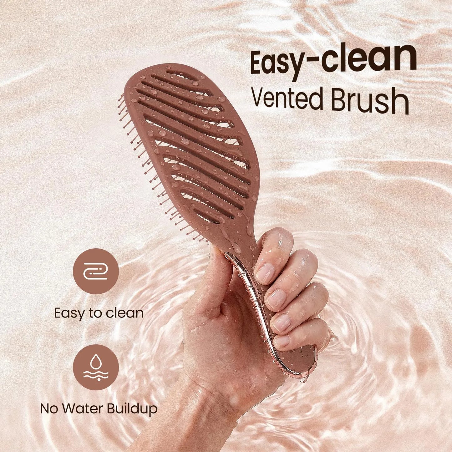 Vented Detangling Brush -Mocha Mousse