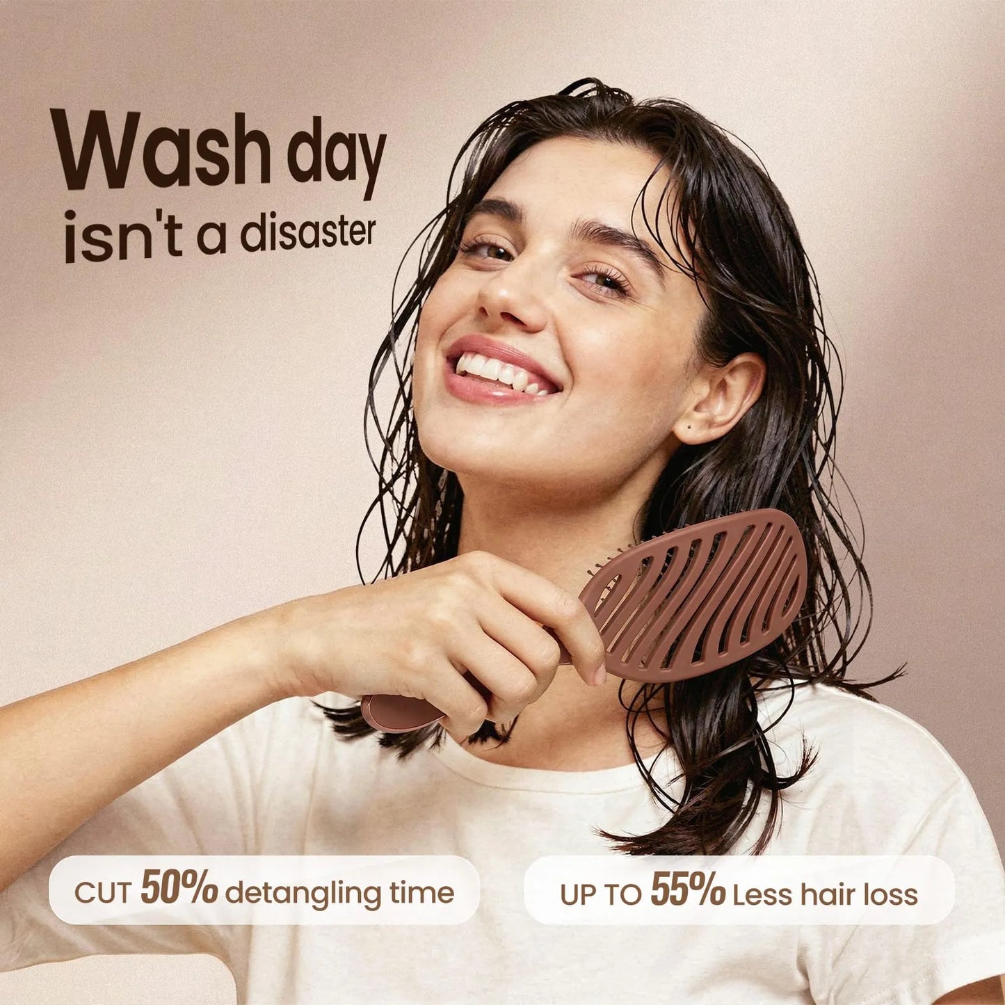 Vented Detangling Brush -Mocha Mousse