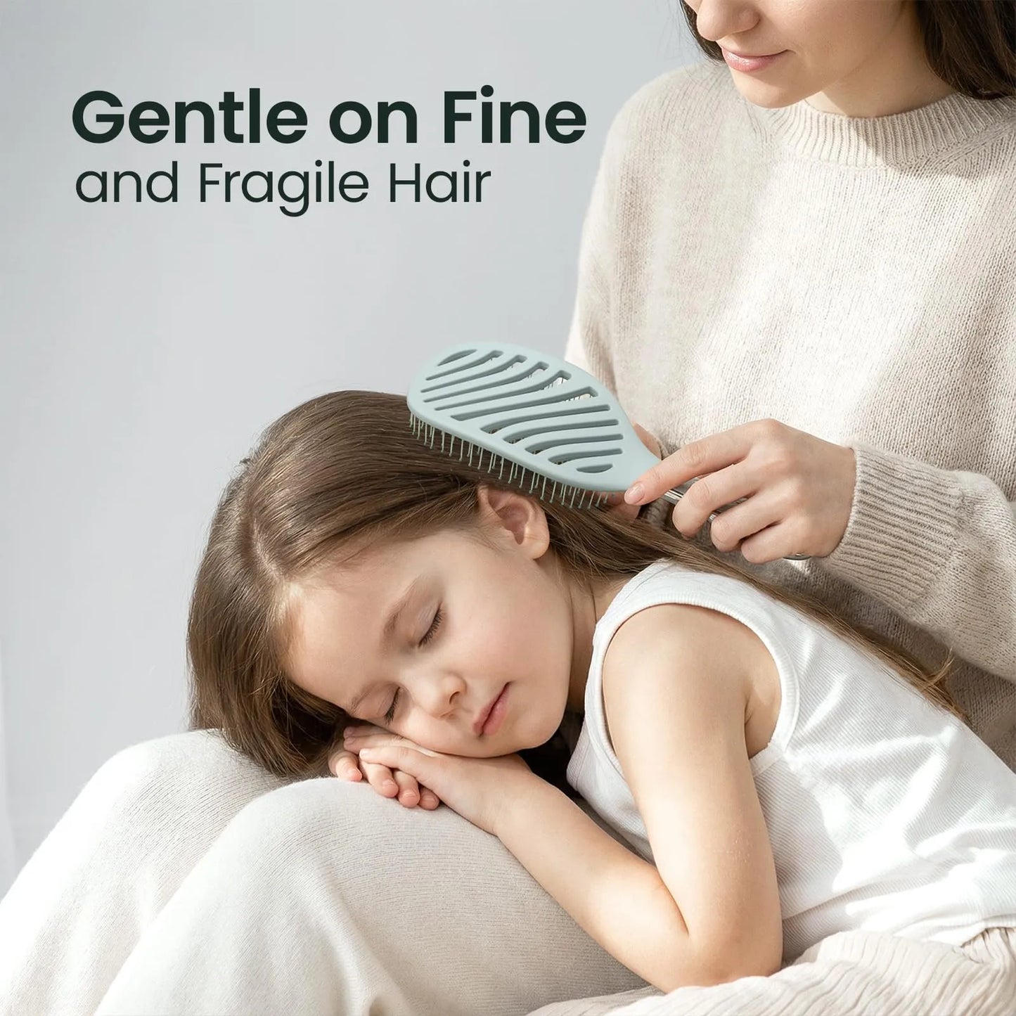Vented Detangling Brush - Sage Green