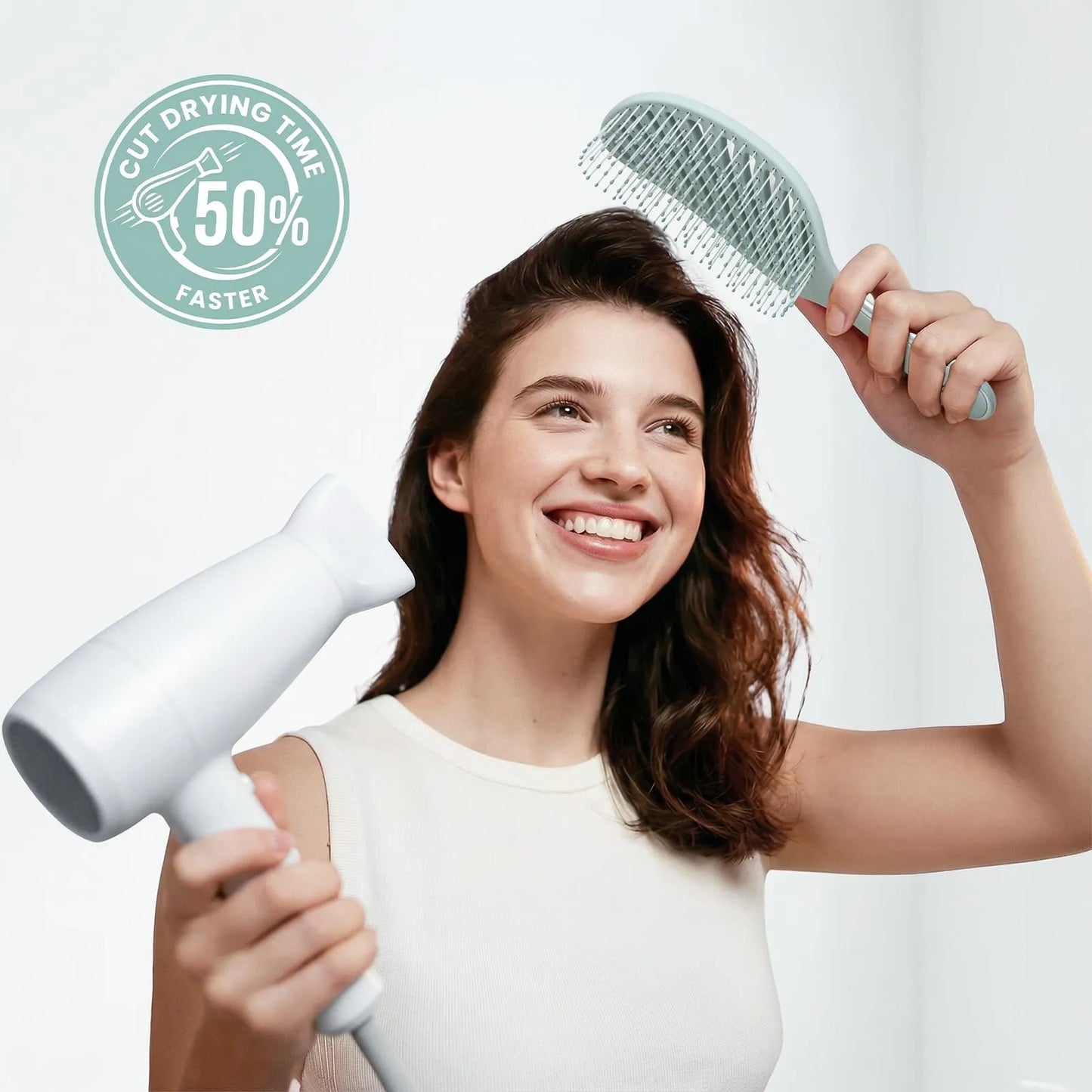 Vented Detangling Brush - Sage Green