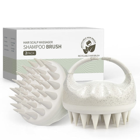 AIMIKE Eco-Friendly Hair Scalp Massager Shampoo Brush, 2 Pack Hair Washing Scalp Exfoliator Brushes