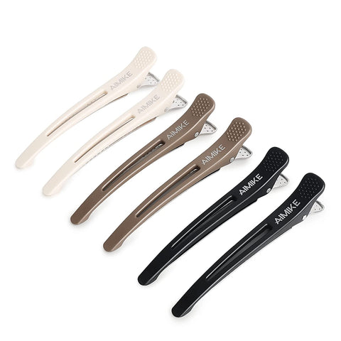 AIMIKE 6pcs Professional Hair Clips for Styling Sectioning - Neutral Color