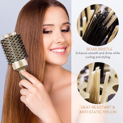 AIMIKE Round Brush Set for Blow Drying, Nano Thermal Ceramic & Ionic Tech