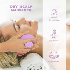 AIMIKE 100% Silicone Scalp Massager Shampoo Brush - Violet