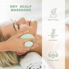 AIMIKE 100% Silicone Scalp Massager Shampoo Brush - Mint Green