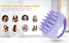 AIMIKE Eco-Friendly Scalp Massager Shampoo Brush, Soft Silicone Scalp Brush Hair Scrubber, Violet