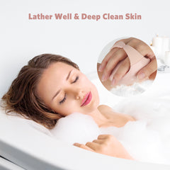 AIMIKE Body Brush Gentle Exfoliating Loofah, Handheld Silicone Body Scrubber Bath Brush, Easy to Clean & Lathers Well, More Hygienic
