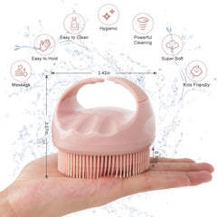 AIMIKE Body Brush Gentle Exfoliating Loofah, Handheld Silicone Body Scrubber Bath Brush, Easy to Clean & Lathers Well, More Hygienic