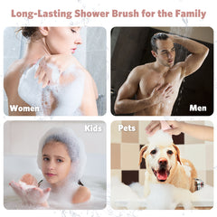 AIMIKE Body Brush Gentle Exfoliating Loofah, Handheld Silicone Body Scrubber Bath Brush, Easy to Clean & Lathers Well, More Hygienic