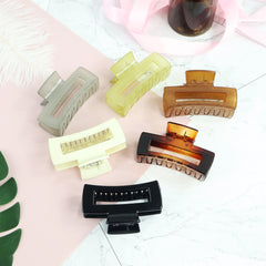 AIMIKE Rectangle Hair Claw Clips 3.1 Inch, French Design Acrylic Claw Clips for Thin/Medium Thick Hair