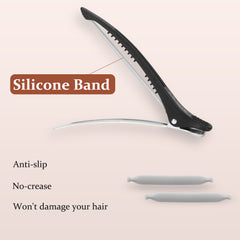 Black & White Hair Clips for Styling and Sectioning