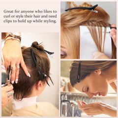 Black & White Hair Clips for Styling and Sectioning
